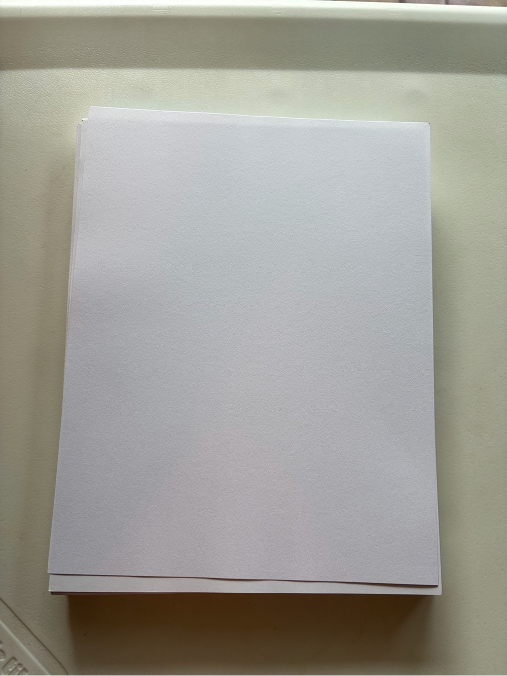 Stack of Thick Standard Letter size White Printer Paper Stack